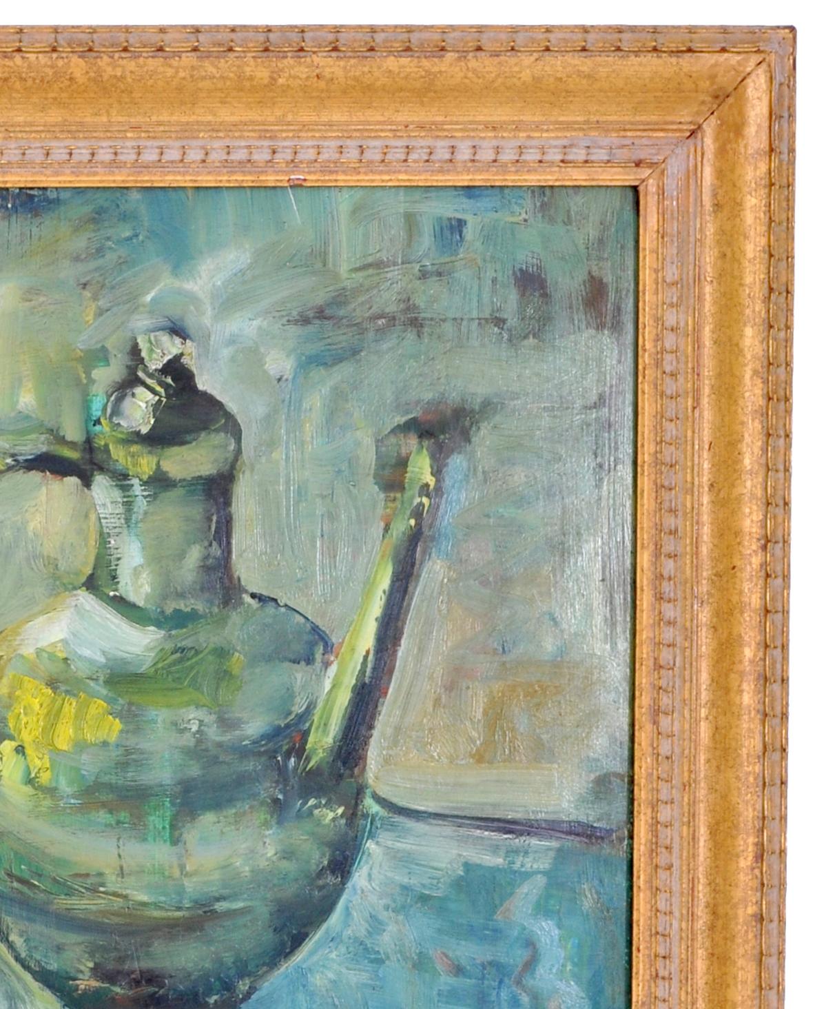 Expressionist German Still Life Oil Painting by Paul Kleinschmidt, 1946 1