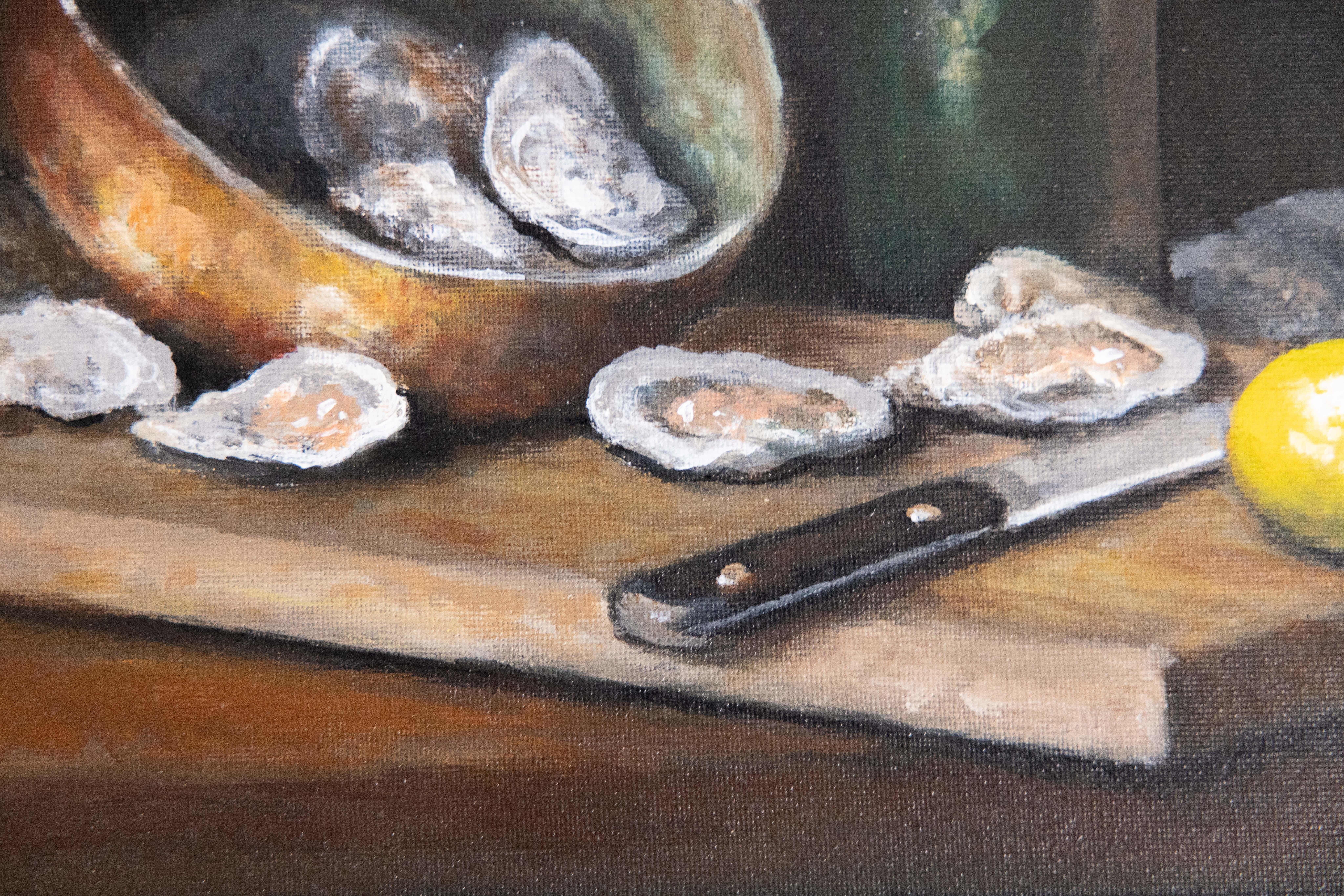 American Impressionist Still Life Painting: Oysters on the Half Shell, William N. McLane