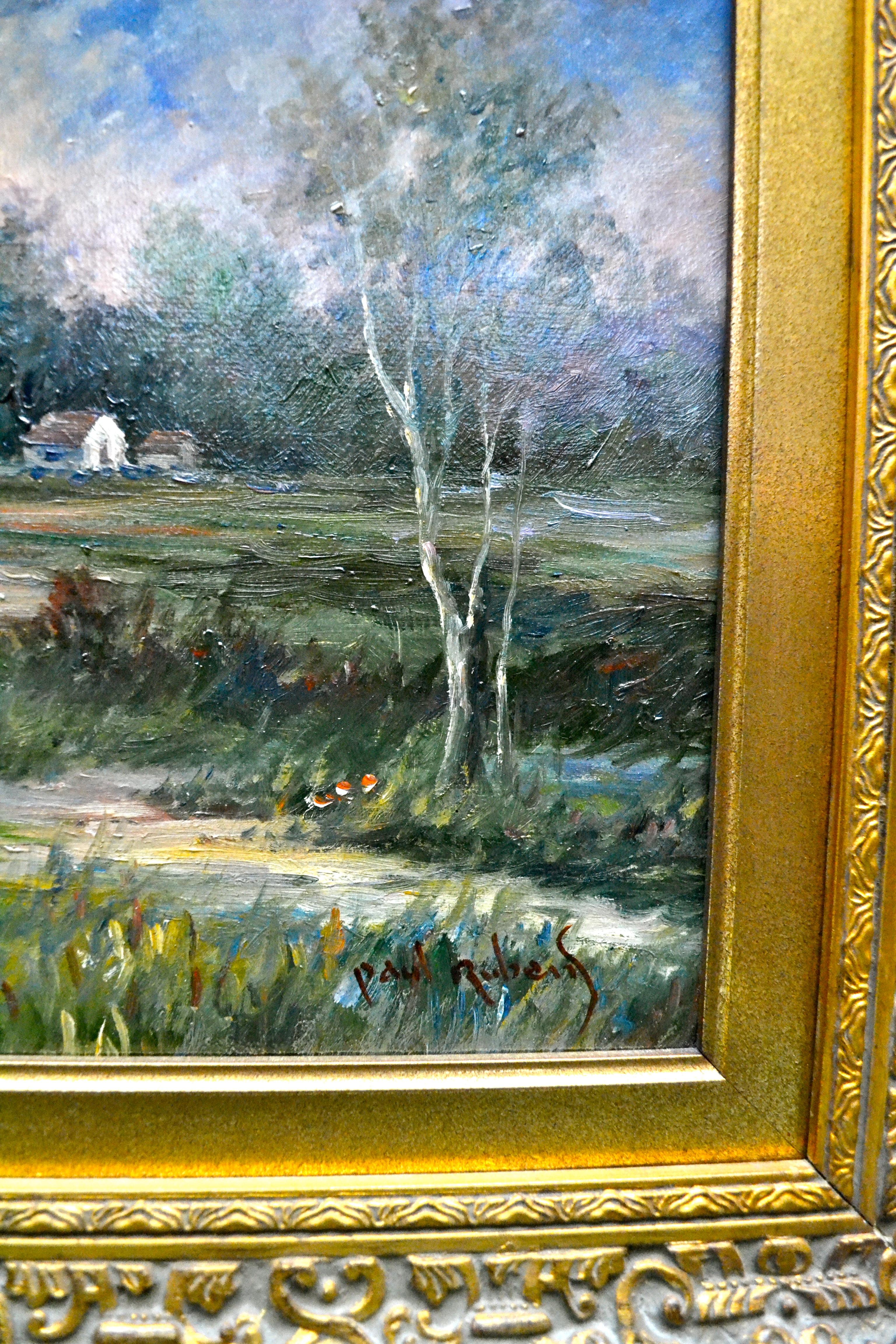 Landschaft im impressionistischen Stil, signiert Paul Rubens (Romantik) im Angebot