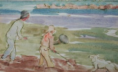 Impressionist Style Watercolor Painting, Unsigned, Canada, Mid-20th Century
