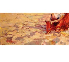 Impressionistic Beach Scene by Leon Holmes