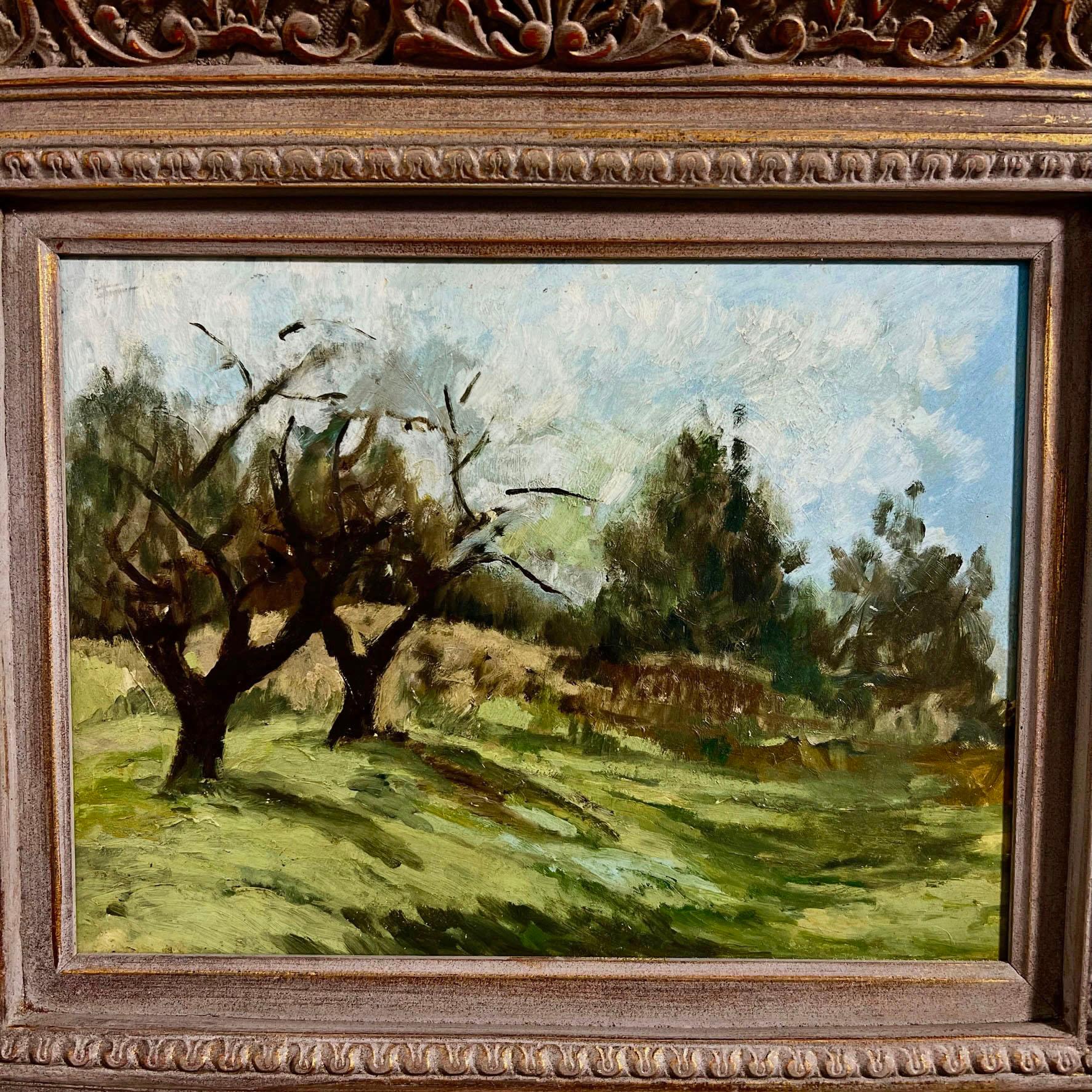Mid-Century Modern Impressionistic Landscape by Duxbury, Mass. Artist Gay Youse Circa 1950s For Sale