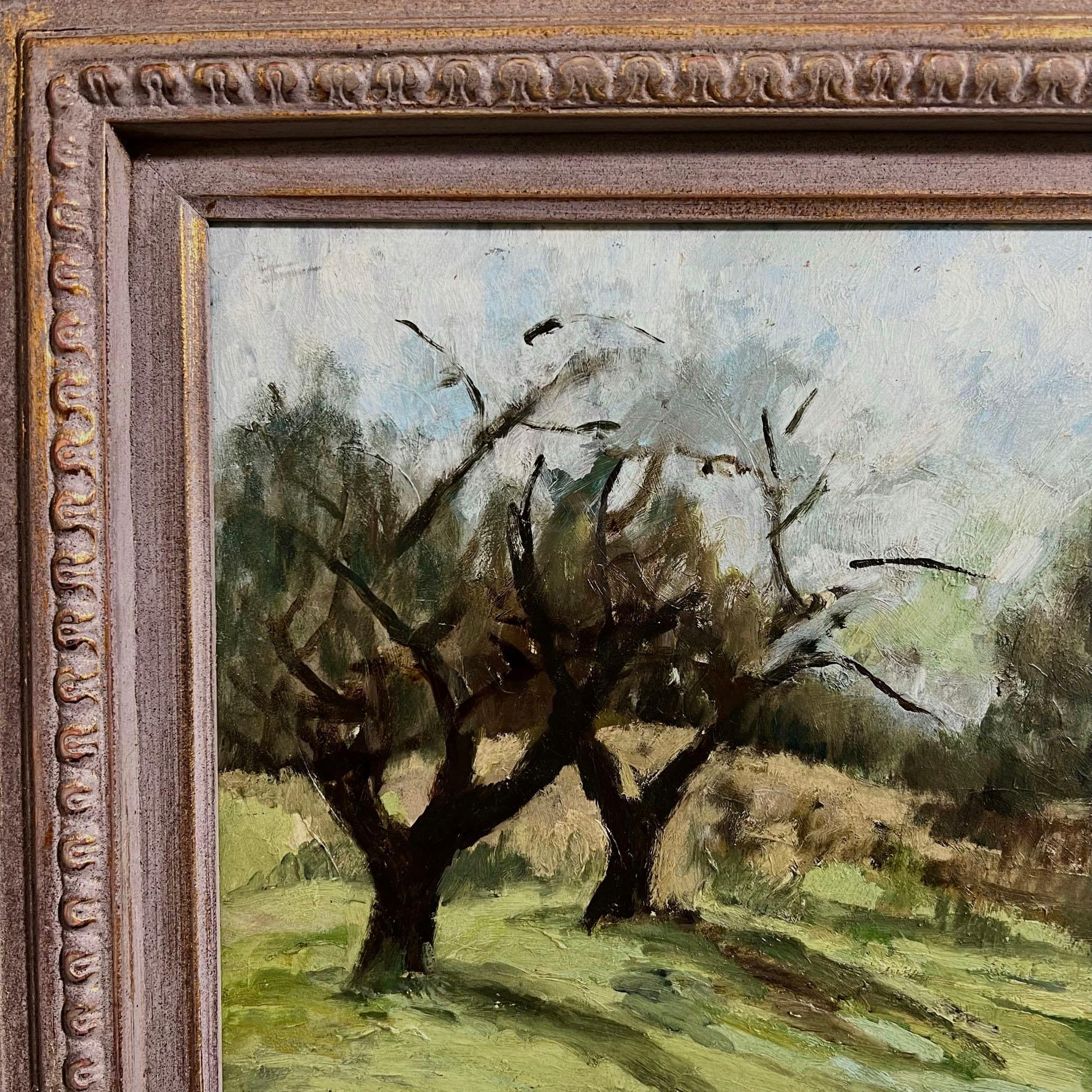 Impressionistic Landscape by Duxbury, Mass. Artist Gay Youse Circa 1950s In Good Condition For Sale In Peabody, MA