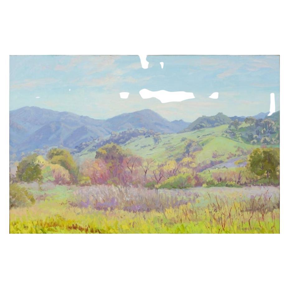 Impressionistische Landschaft in Grün von J.Alfonso Colocho im Angebot