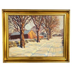 Impressionistic New England Landscape Painting by Robert Emmett Owen, Ca. 1930s
