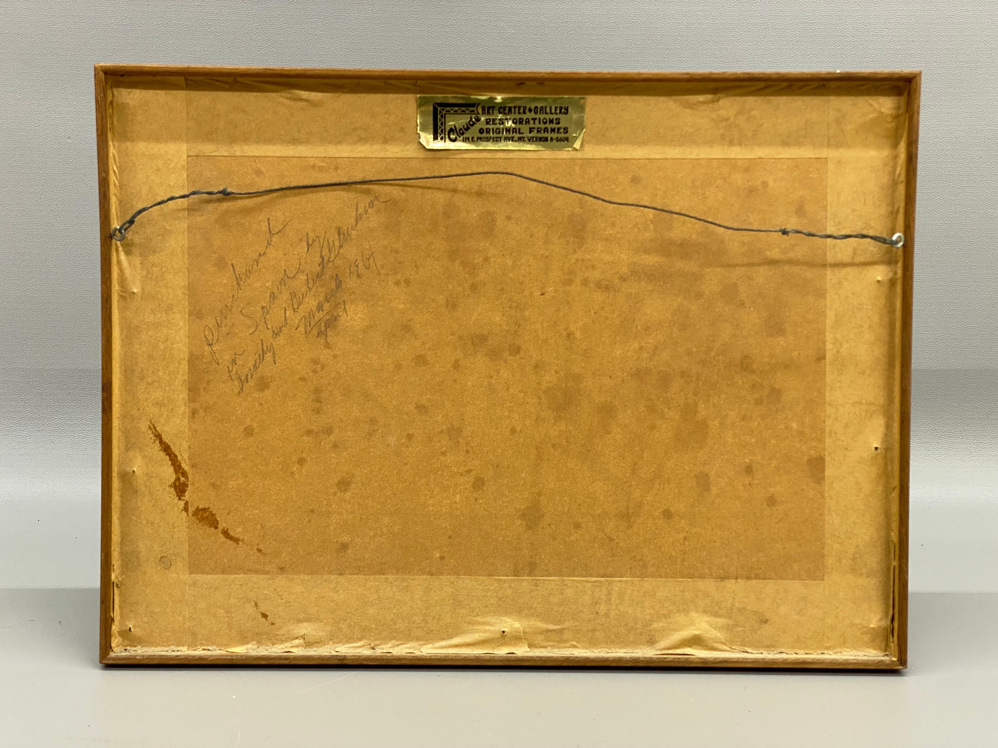 Peinture impressionniste d'un paysage espagnol baigné de soleil avec des gerbes de foin en vente 5