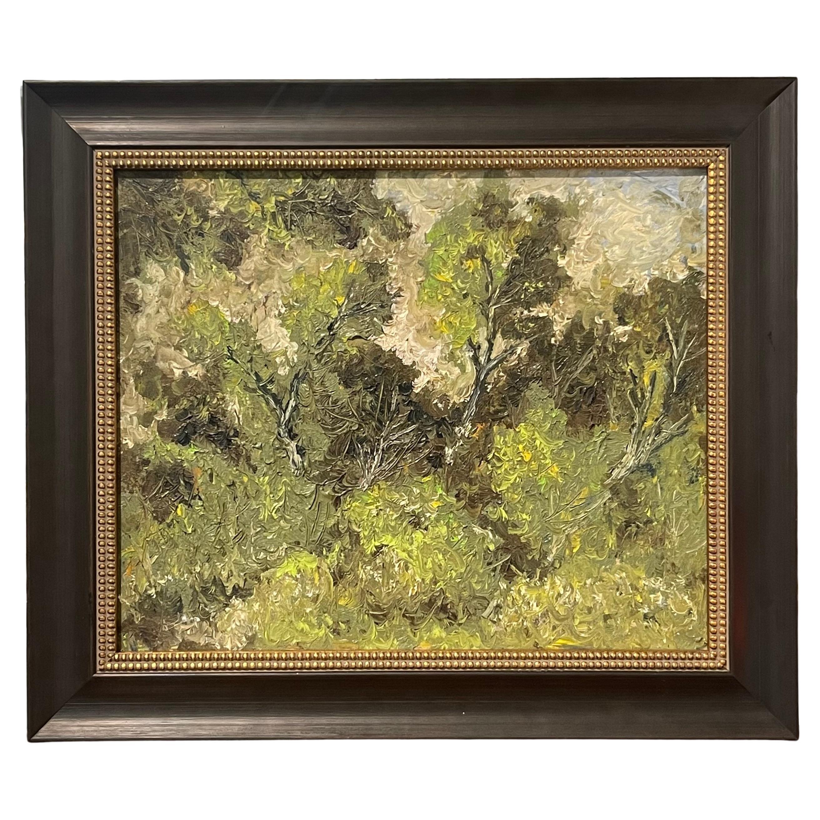 Impressionistic Wooded Landscape Painting