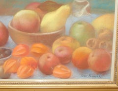 Impressionists Style Chalk Pastel Still Life Drawing of Fruit in by Jan Franck