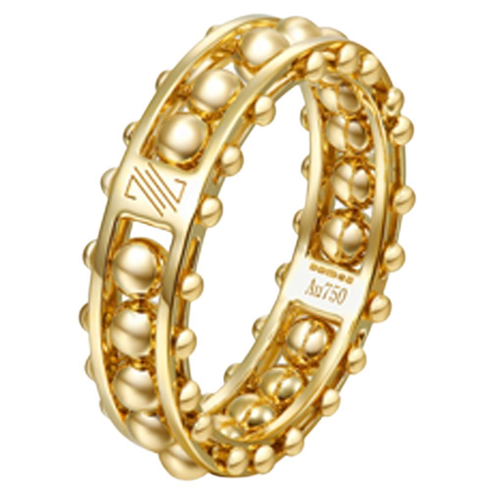 Impressionists Unisex Ring 18 Karat Yellow Gold For Sale