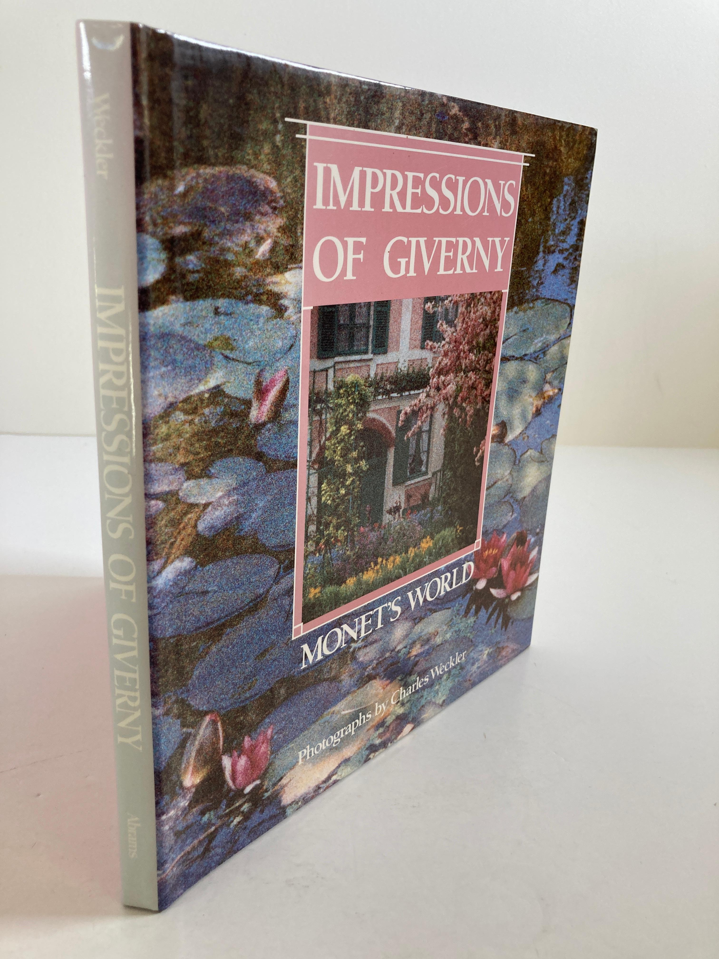Impressions of Giverny Monet's World Charles Weckler hardcover book
A short text describes impressionist Claude Monet's house and gardens at Giverny, a village 40 miles northwest of Paris, where, from 1883 until his death in 1926, the artist lived