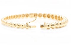 Impressionante braccialetto con diamante naturale da 0,40 carati in oro giallo massiccio 14K
