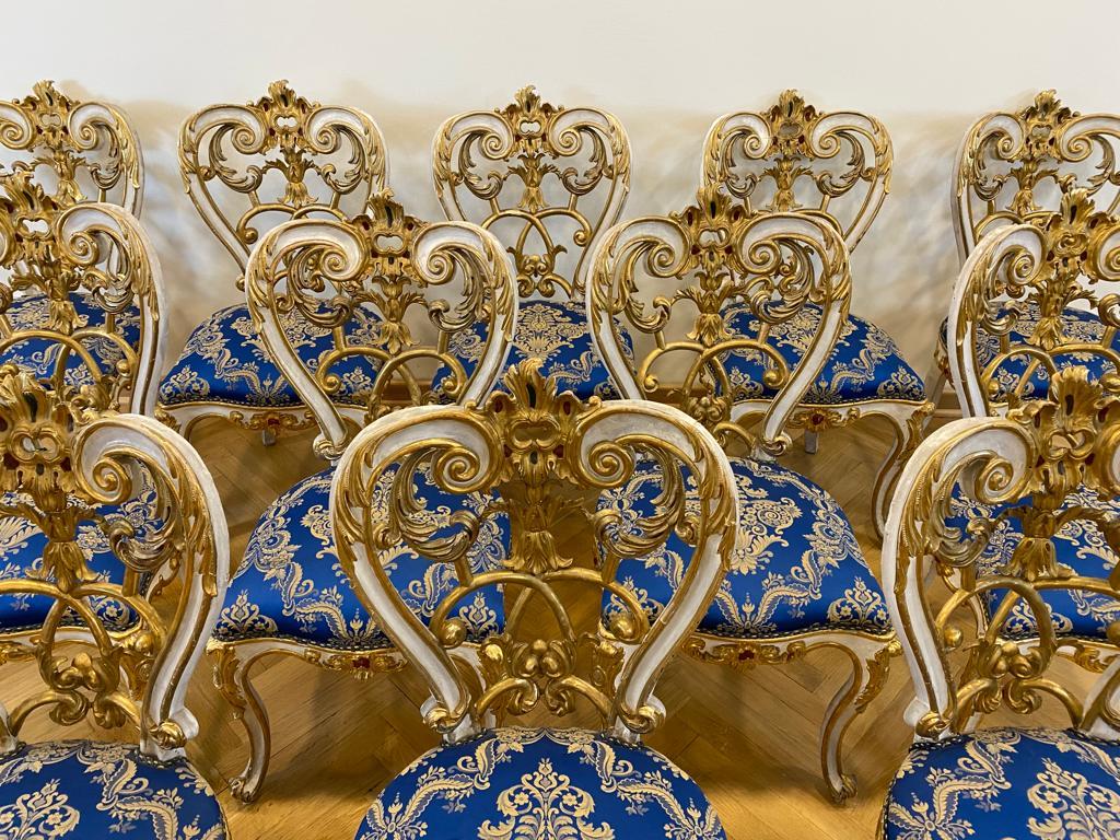 Hand-Crafted Impressive 12 Chairs First Empire Napoleon III Early 19th Cent Sold at Sotheby's For Sale