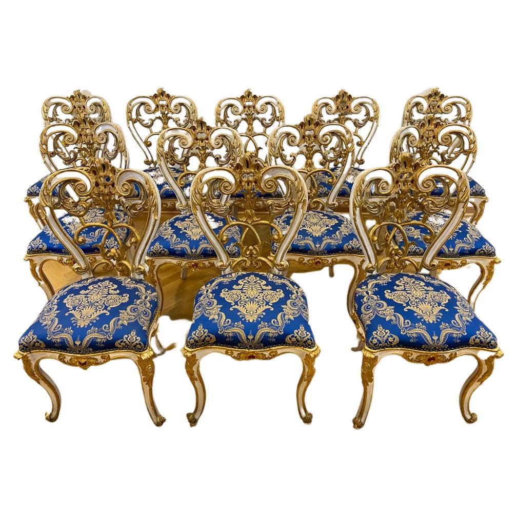 12 chaises impressionnantes de style Premier Empire Napoléon III début du 19ème siècle vendues chez Sotheby's en vente