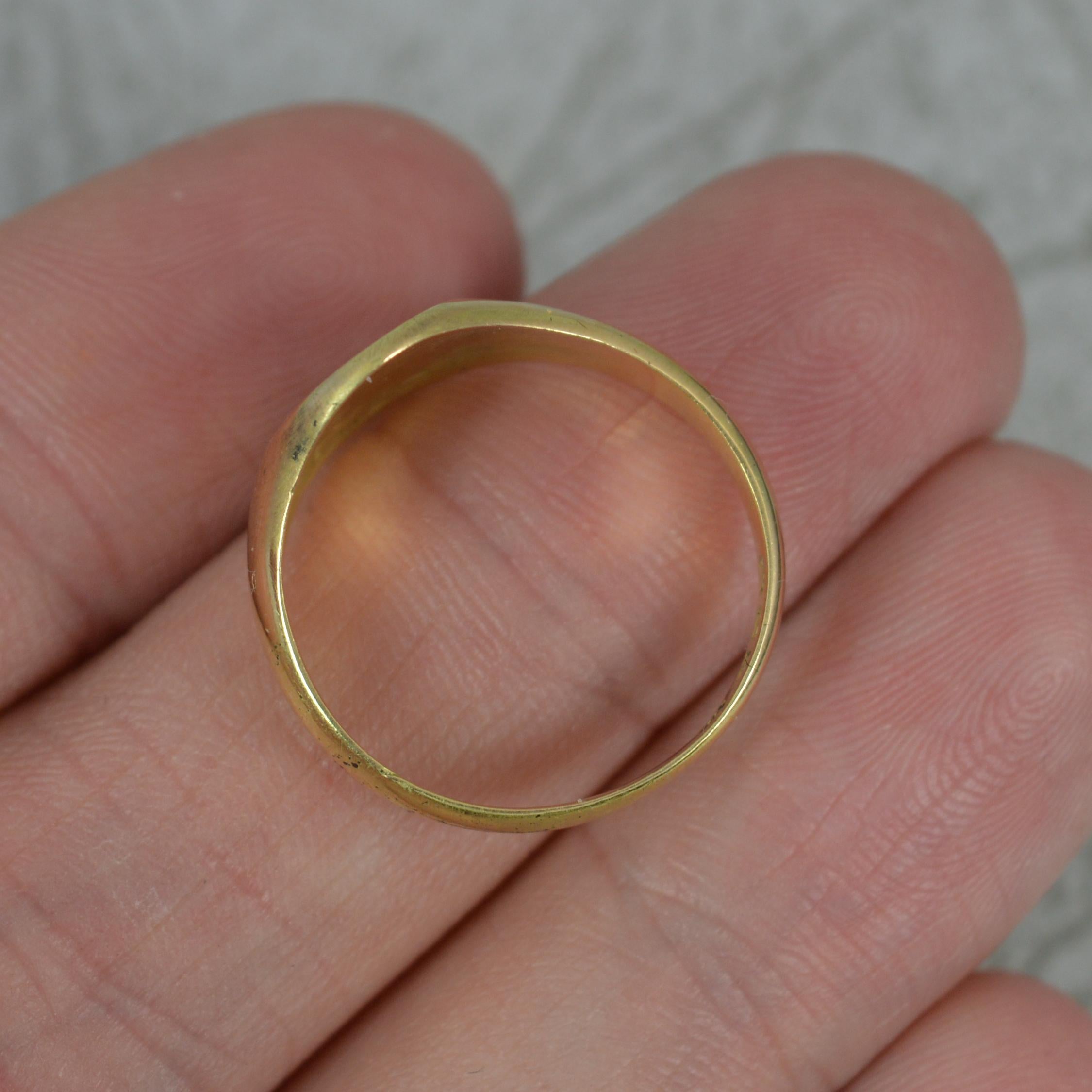 Beeindruckender Siegelring aus 18 Karat Gold und Emaille mit Totenkopf im Zustand „Hervorragend“ in St Helens, GB