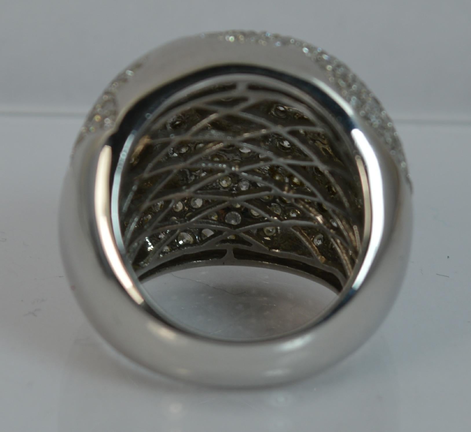 Impressive 180+ Diamond 18 Carat White Gold Cluster Cocktail Ring 1