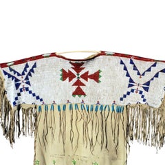 Impressive 1870s Arapaho/Sioux Beaded Hide Dress