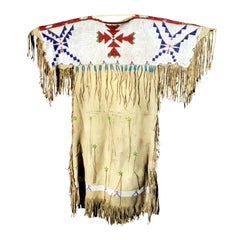 Impressive 1870s Arapaho/Sioux Beaded Hide Dress