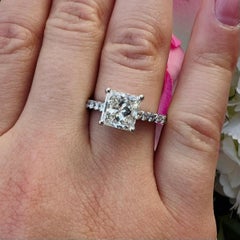 Impressive 1.89ct GIA Princess Cut Diamond Ring