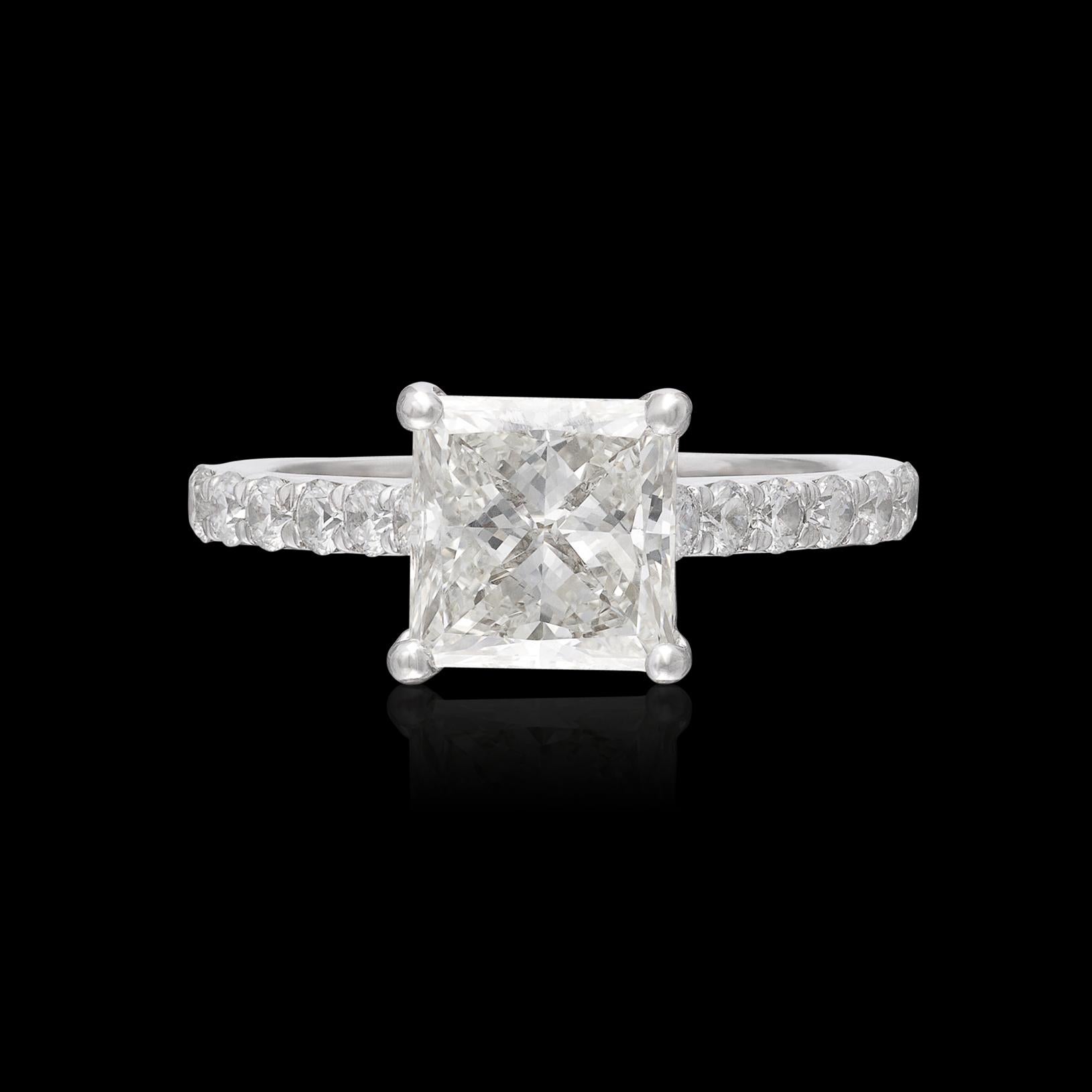 Taglio princess Impressive 1.89ct GIA Princess Cut Diamond Ring in vendita
