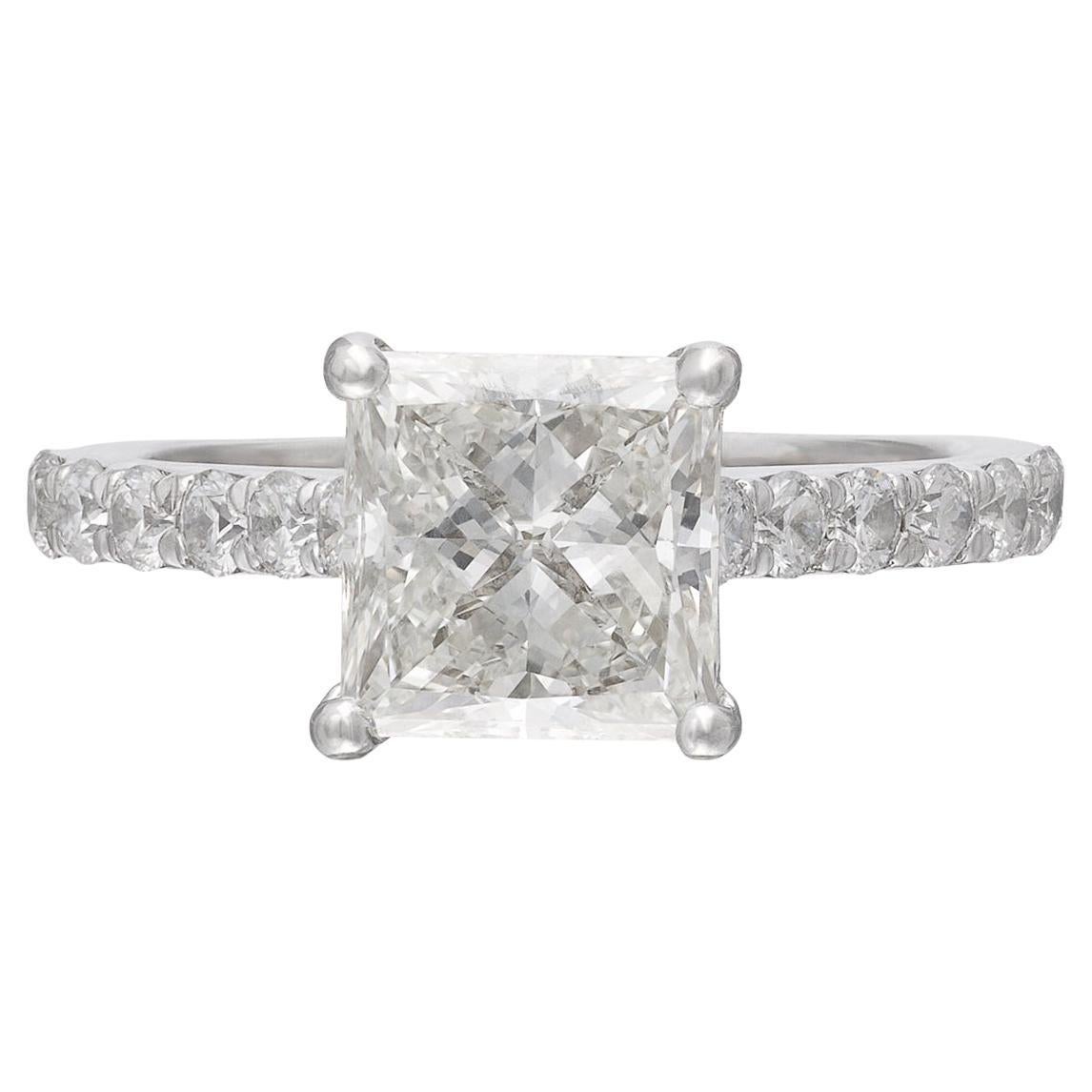 Impressive 1.89ct GIA Princess Cut Diamond Ring