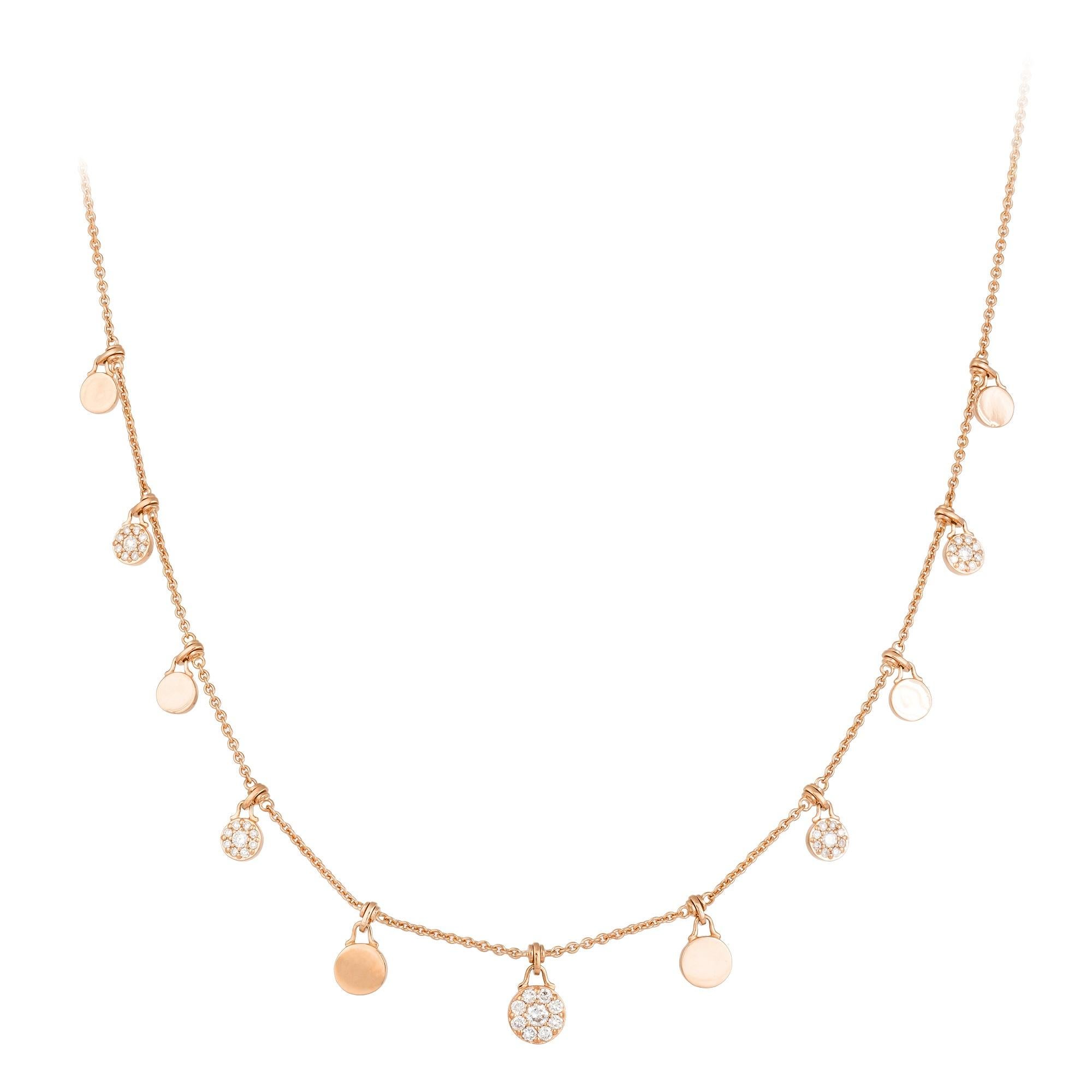 Necklace Yellow Gold 18 K 
Diamonds 0.67 Cts/45 Pcs

Weight 11,14 grams
Length 42 cm (Adjustable= 

With a heritage of ancient fine Swiss jewelry traditions, NATKINA is a Geneva based jewellery brand, which creates modern jewellery masterpieces