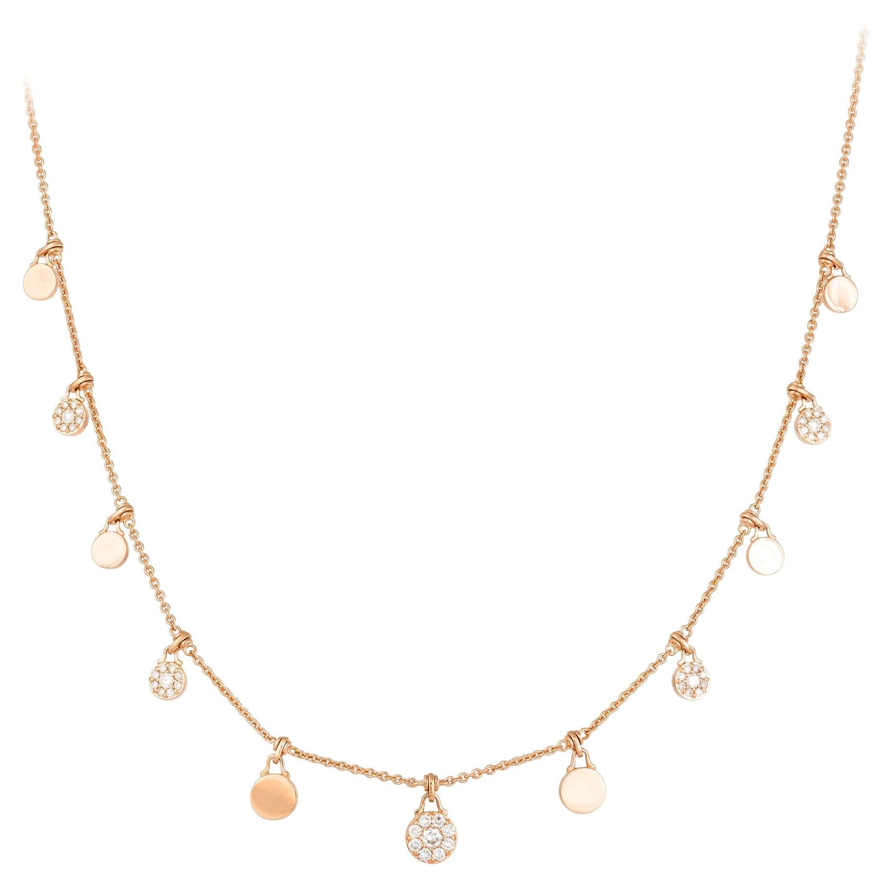 Impressive 18k Diamonds Yellow Gold Necklace for Her