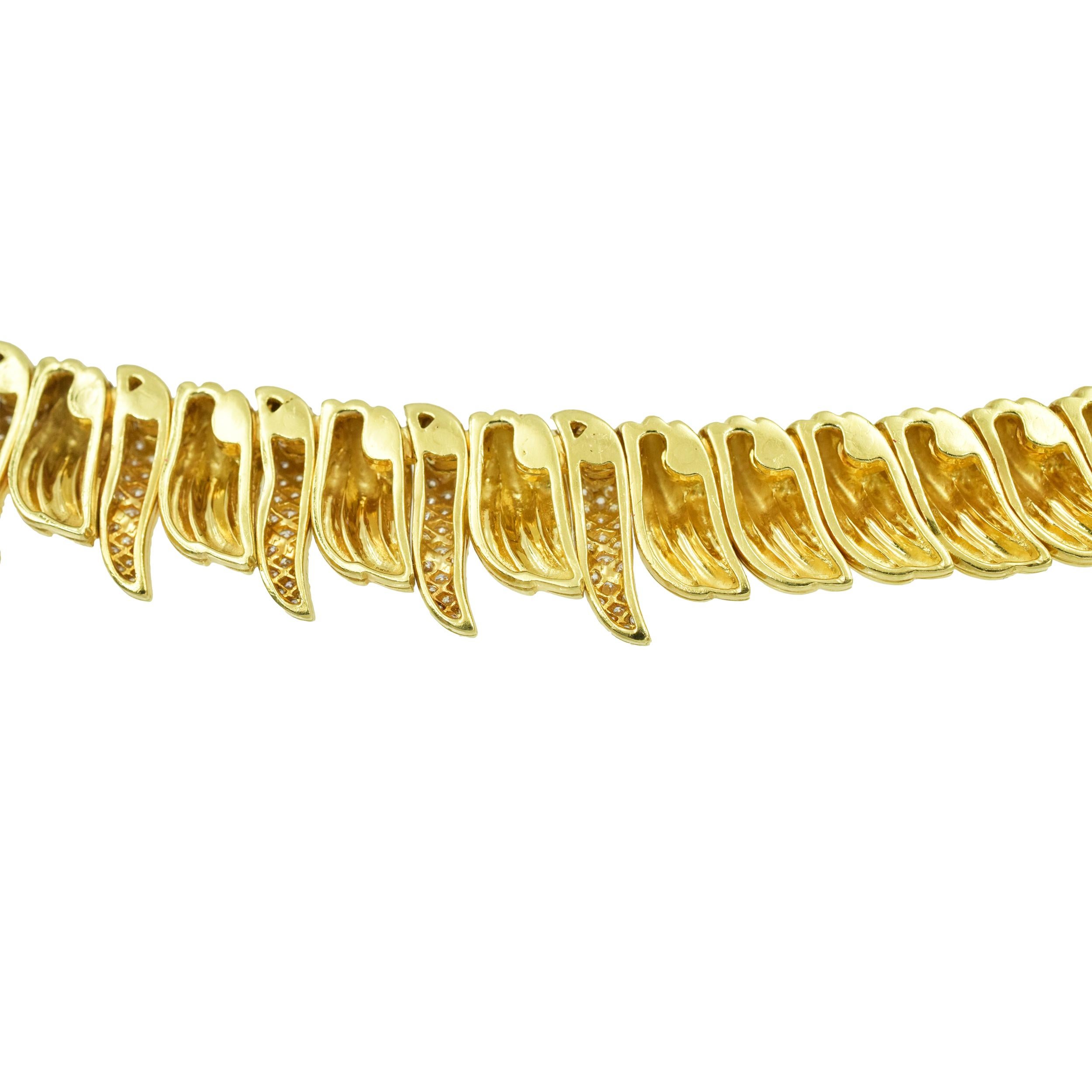 Impressionante collana in oro 18k e diamanti in vendita 5