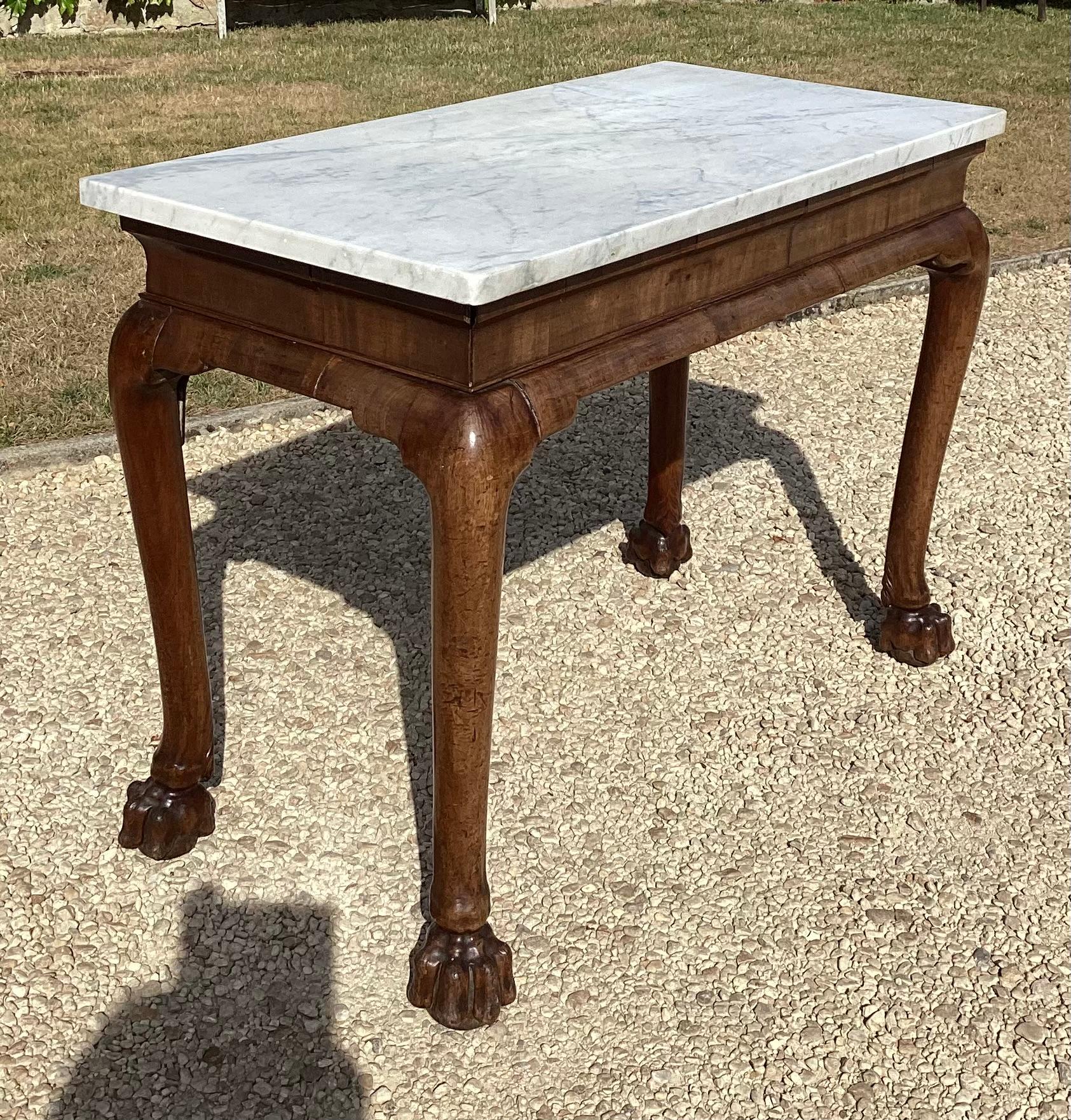 Carved Impressive 18th Century Irish Console Table For Sale
