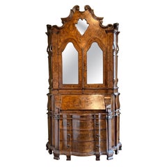 Impressive 18th Century Italian Venetian Walnut Secretaire
