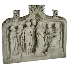 Impressive 18th Century or Earlier Carved Stone Relief of the Condemnation.