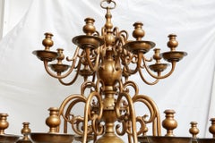 Impressive 18th Century Three Tier Brass Chandelier