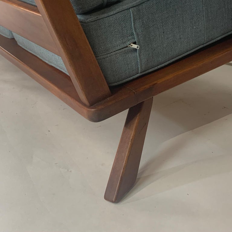 Impressive 1930s Cushman Maple Paddle Arm Sofa Designed by William