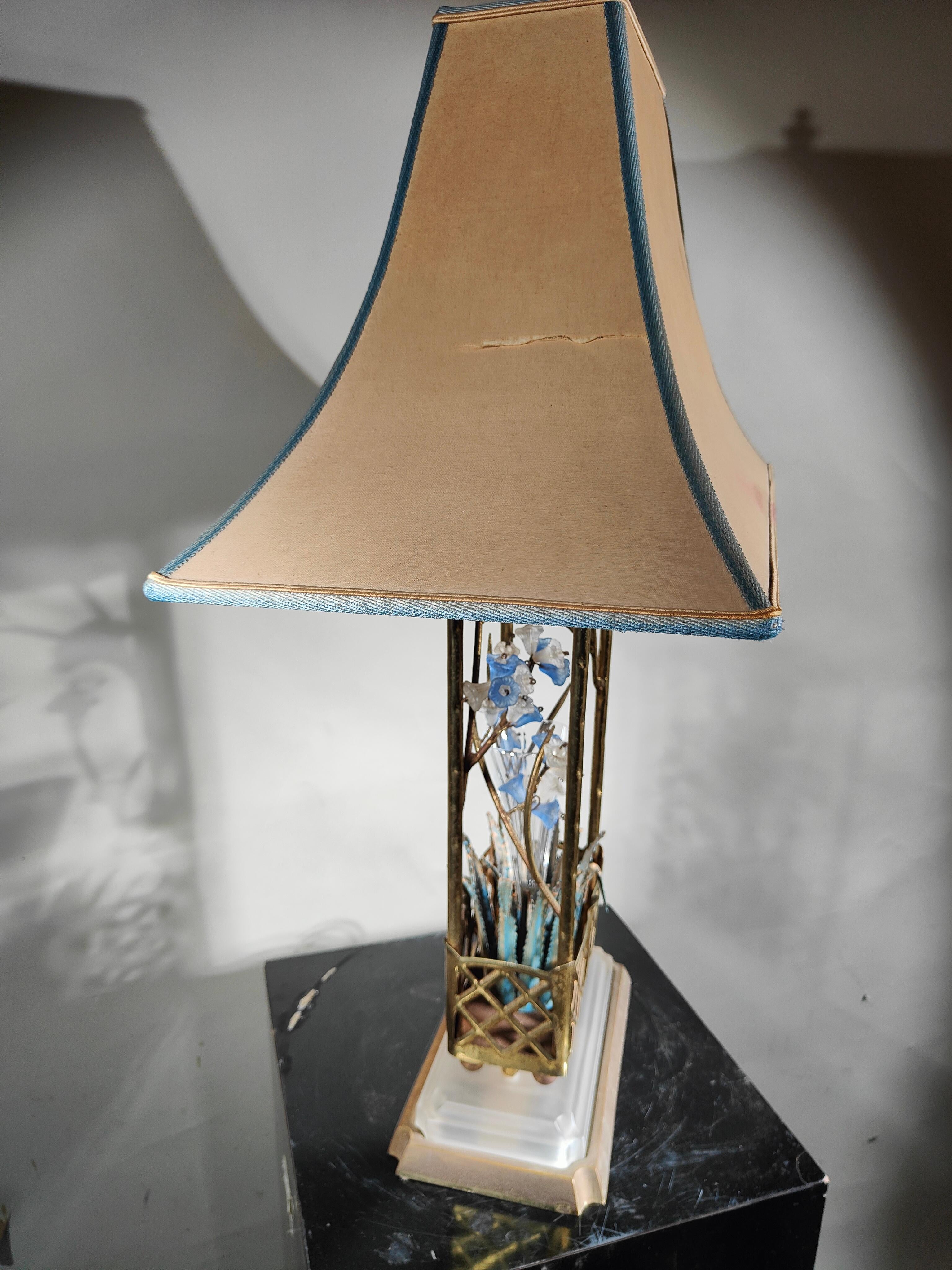 Impressive 1950s Jansen Lamp: Timeless Elegance in Crystal and Brass For Sale 5