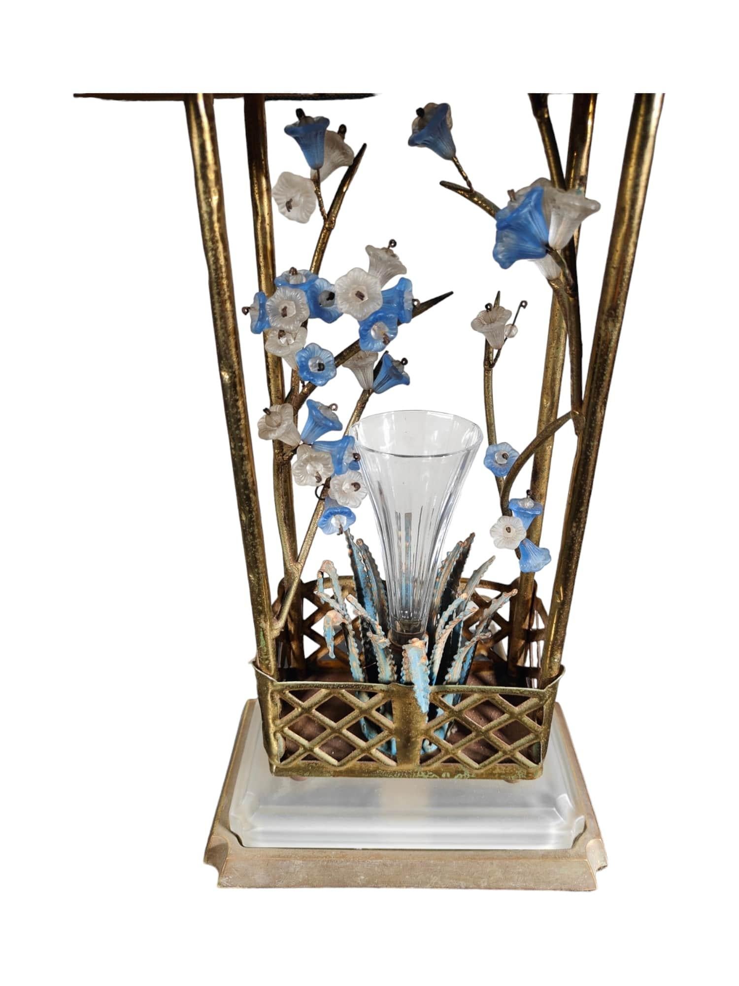 Impressive 1950s Jansen Lamp: Timeless Elegance in Crystal and Brass For Sale 2