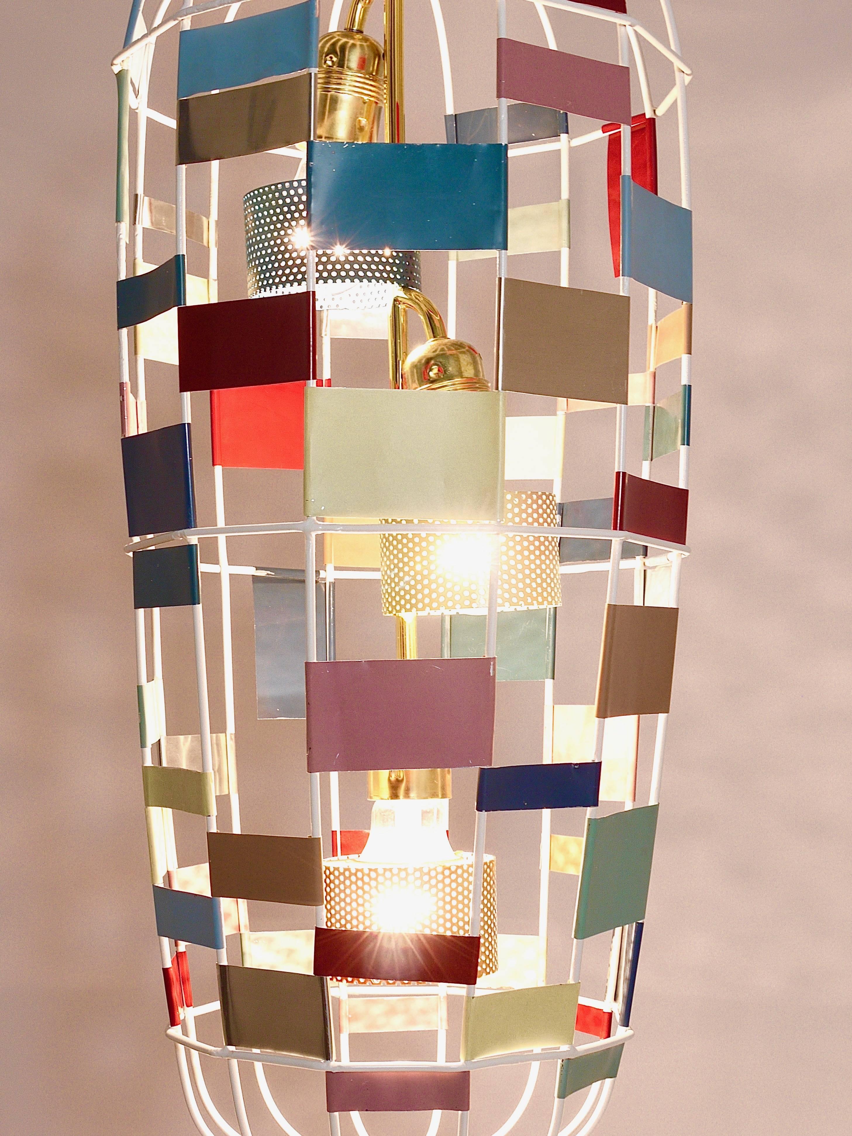 Impressive 1950s Midcentury Chandelier in the Style of Jacques Biny, Luminalite 4