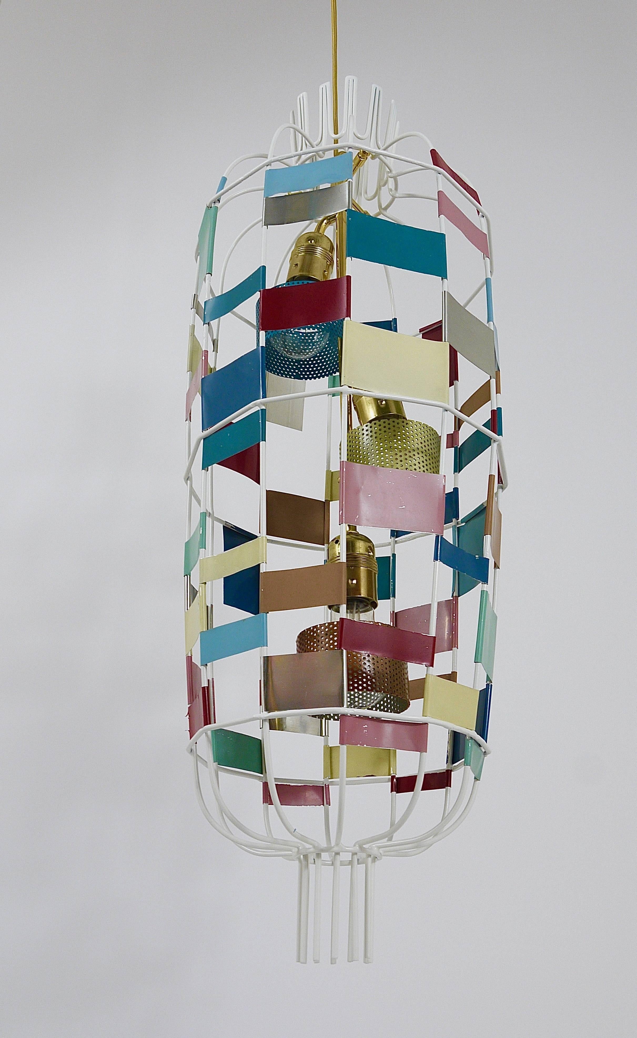 Impressive 1950s Midcentury Chandelier in the Style of Jacques Biny, Luminalite 7