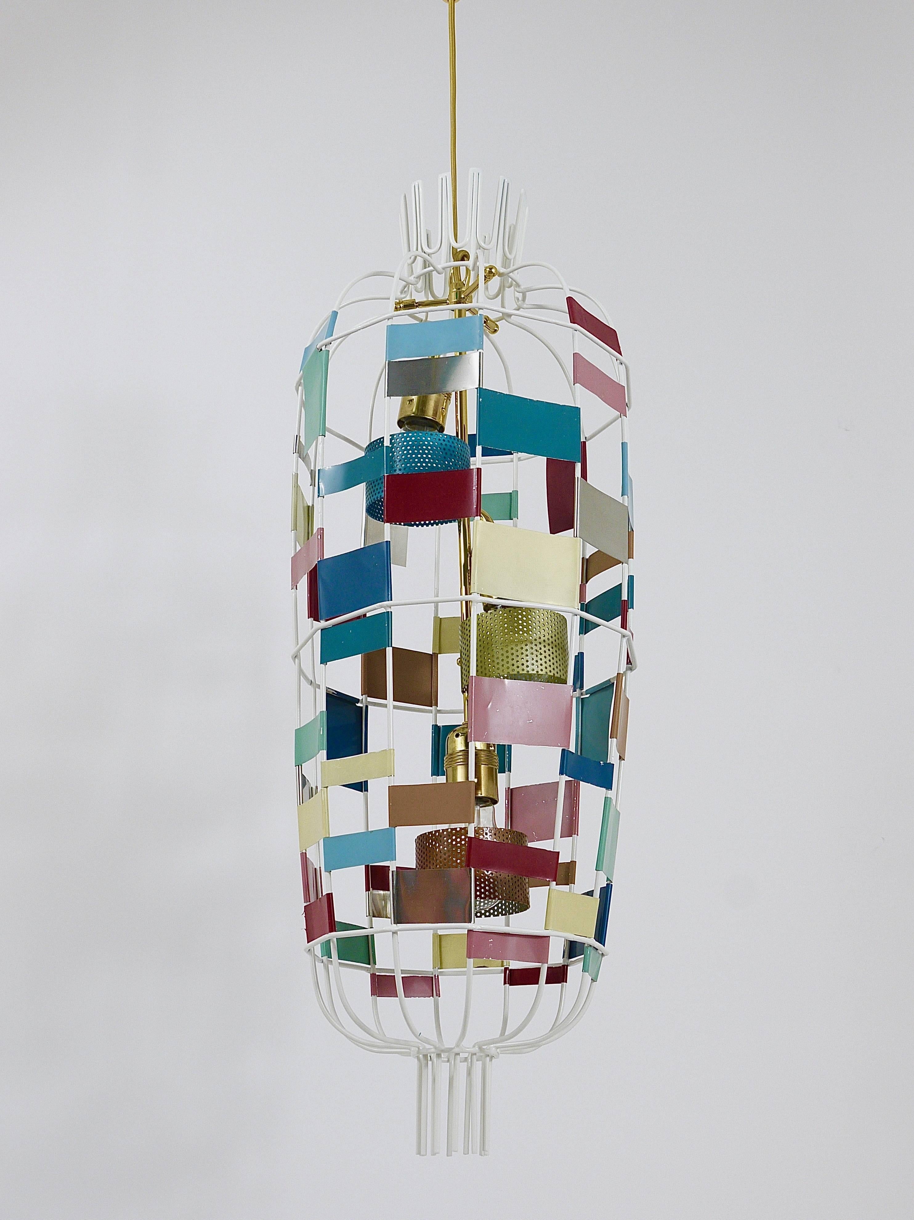 Impressive 1950s Midcentury Chandelier in the Style of Jacques Biny, Luminalite 8