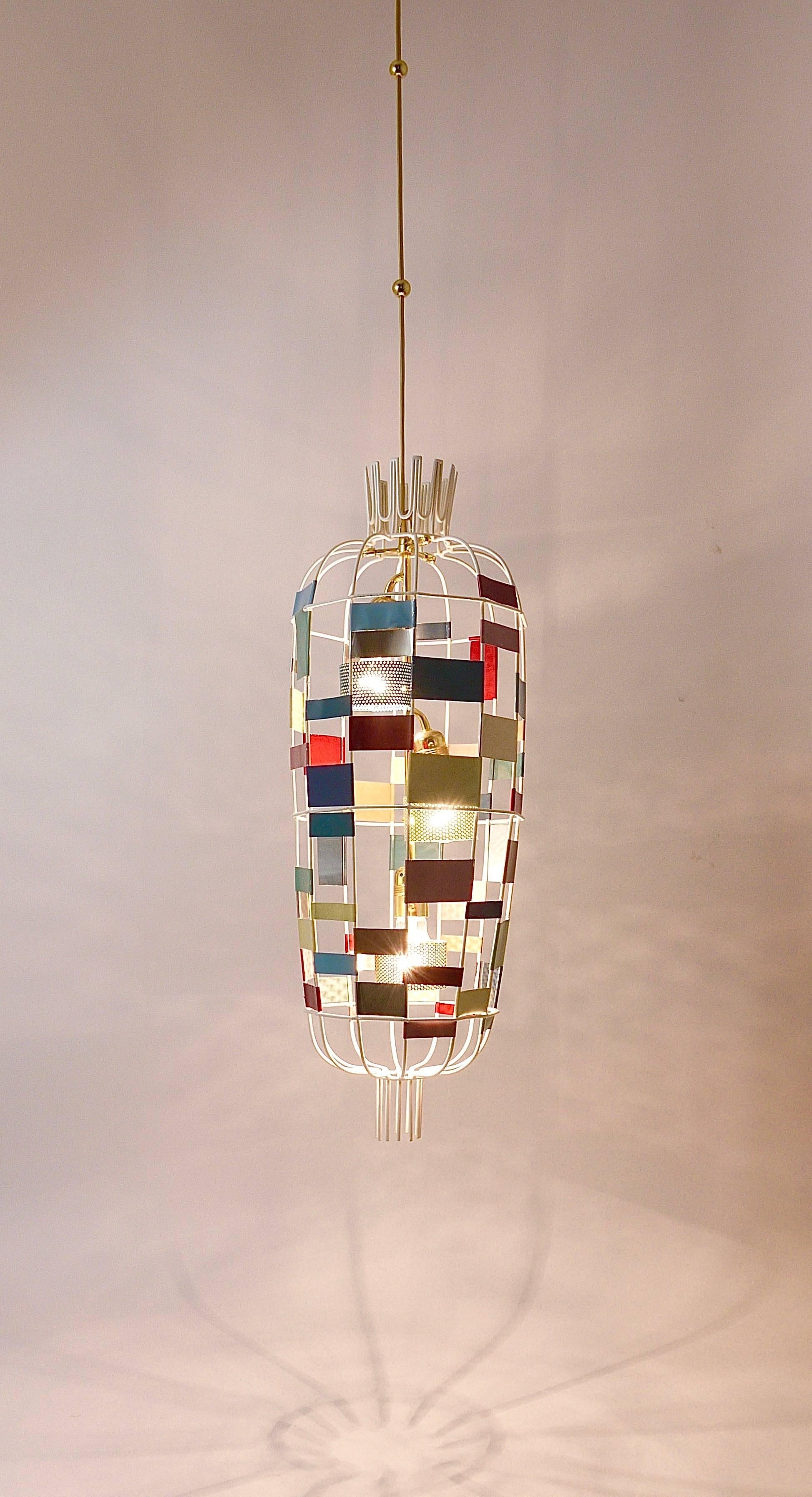 Impressive 1950s Midcentury Chandelier in the Style of Jacques Biny, Luminalite 11