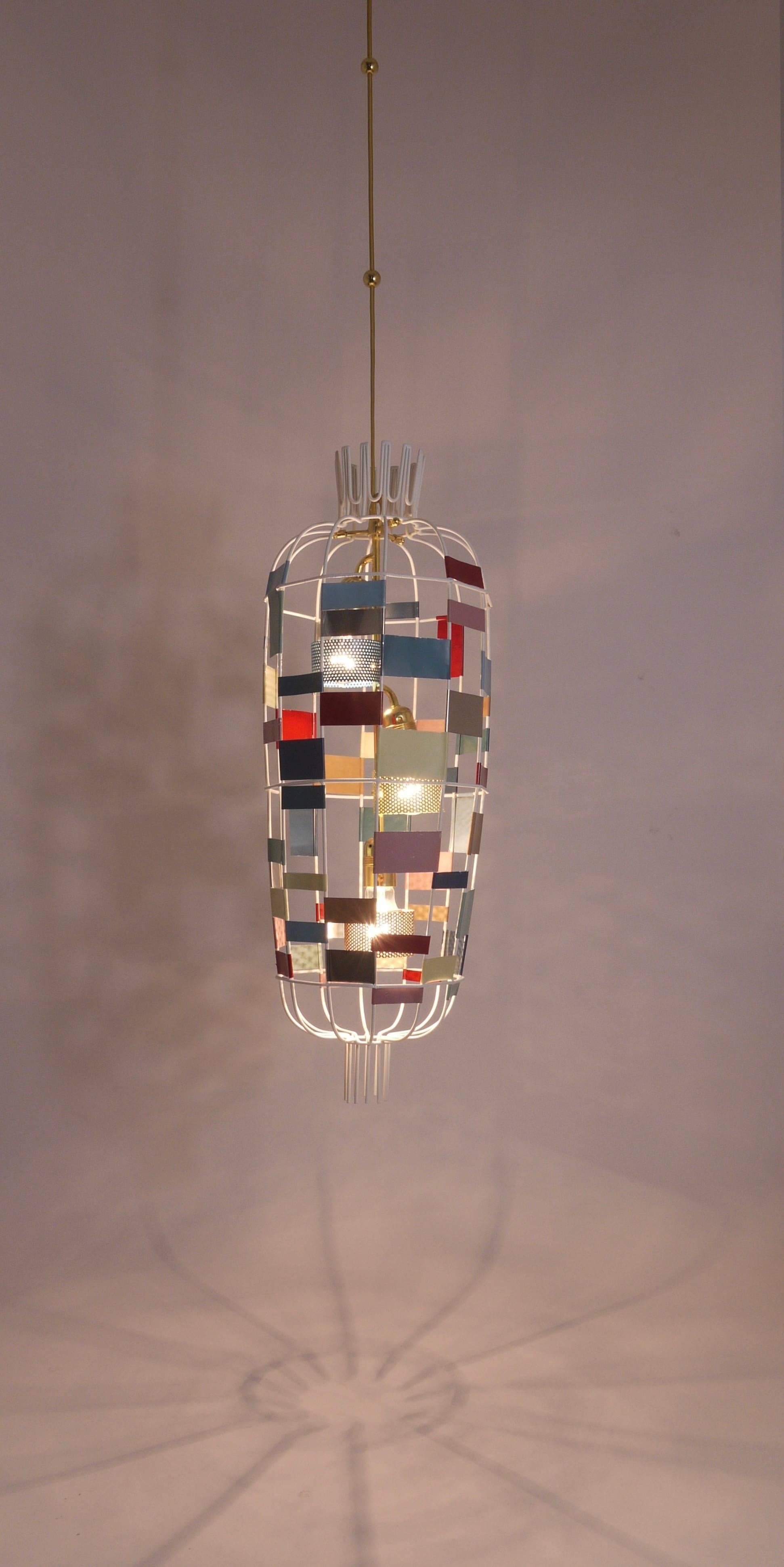 Impressive 1950s Midcentury Chandelier in the Style of Jacques Biny, Luminalite 12