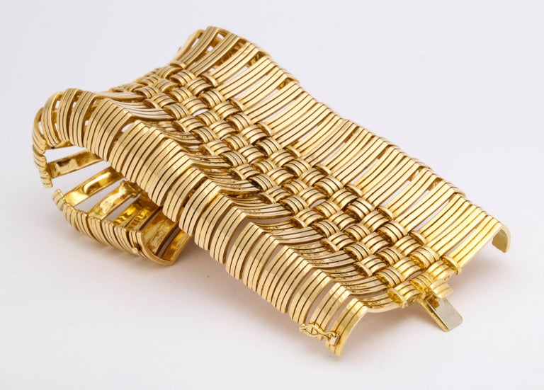 Impressive 1970s Custom Order Cartier Gold Bracelet For Sale 7