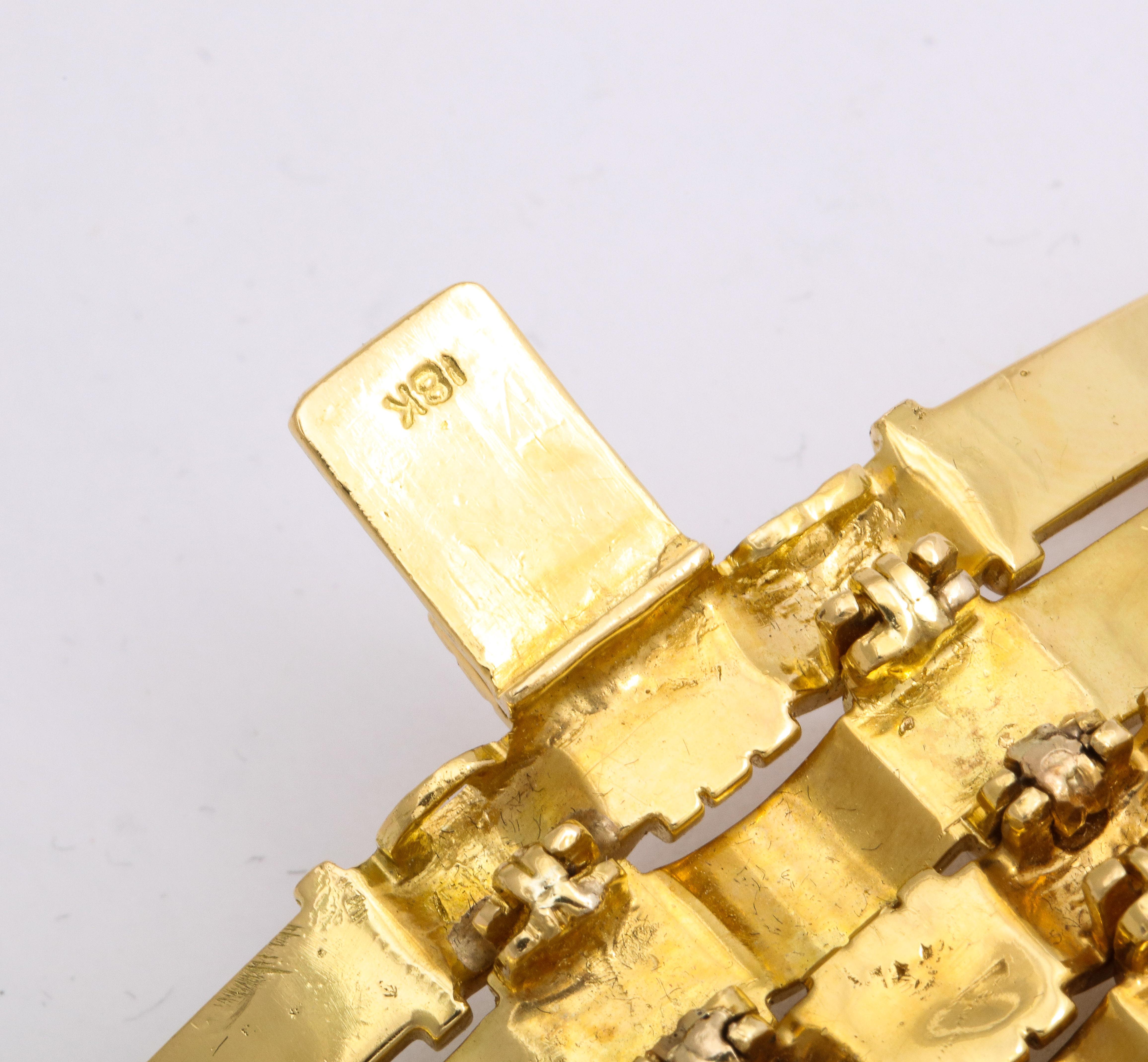 Impressive 1970s Custom Order Cartier Gold Bracelet For Sale 1