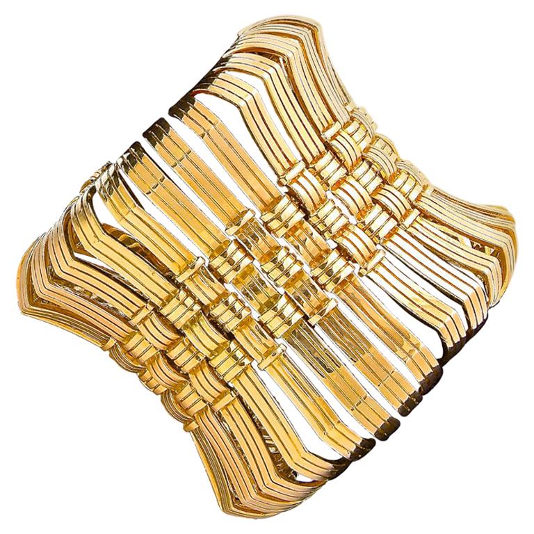 Impressive 1970s Custom Order Cartier Gold Bracelet