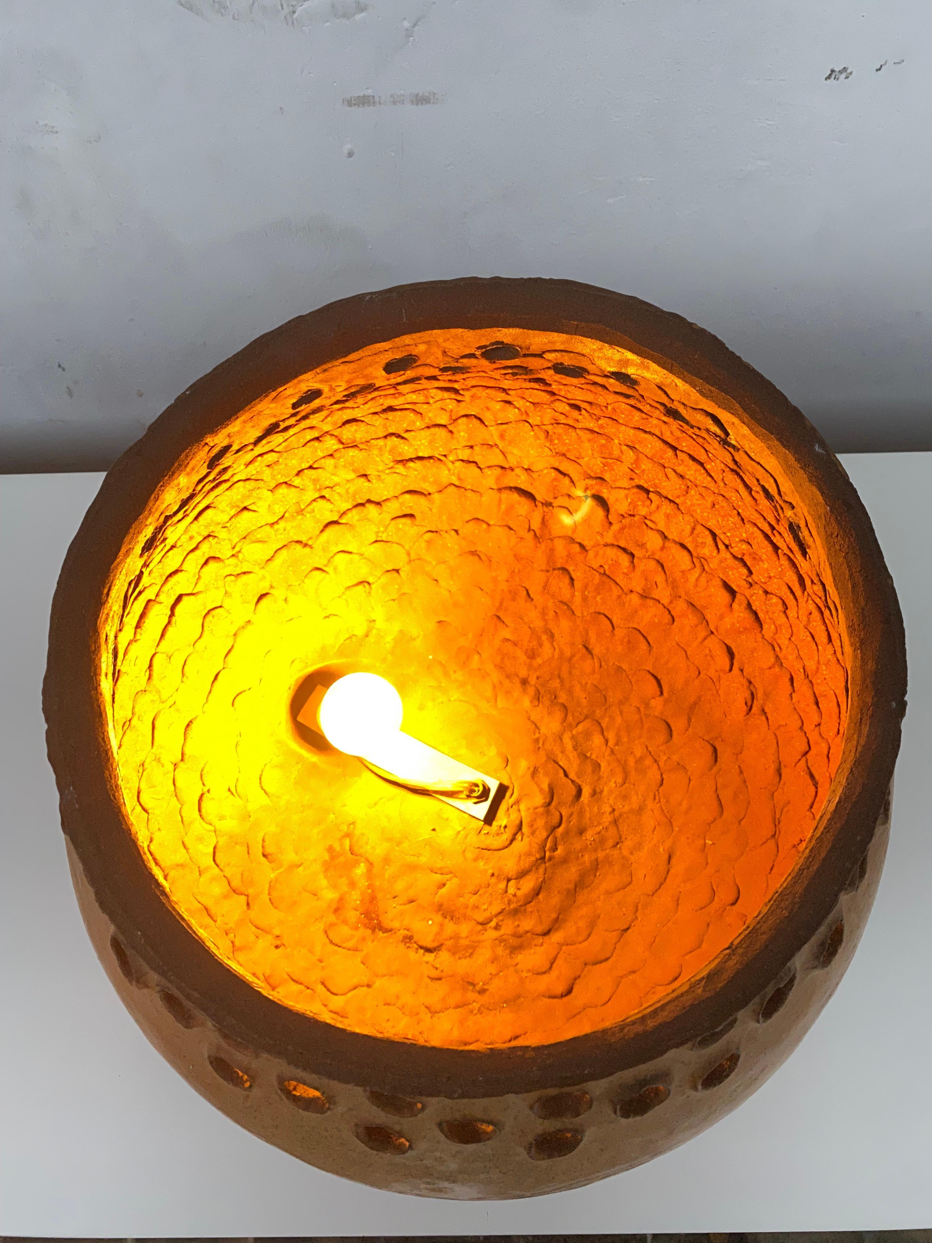 Impressive 1970's Studio Pottery Artisan Made Ceramic Table Lamp For Sale 5