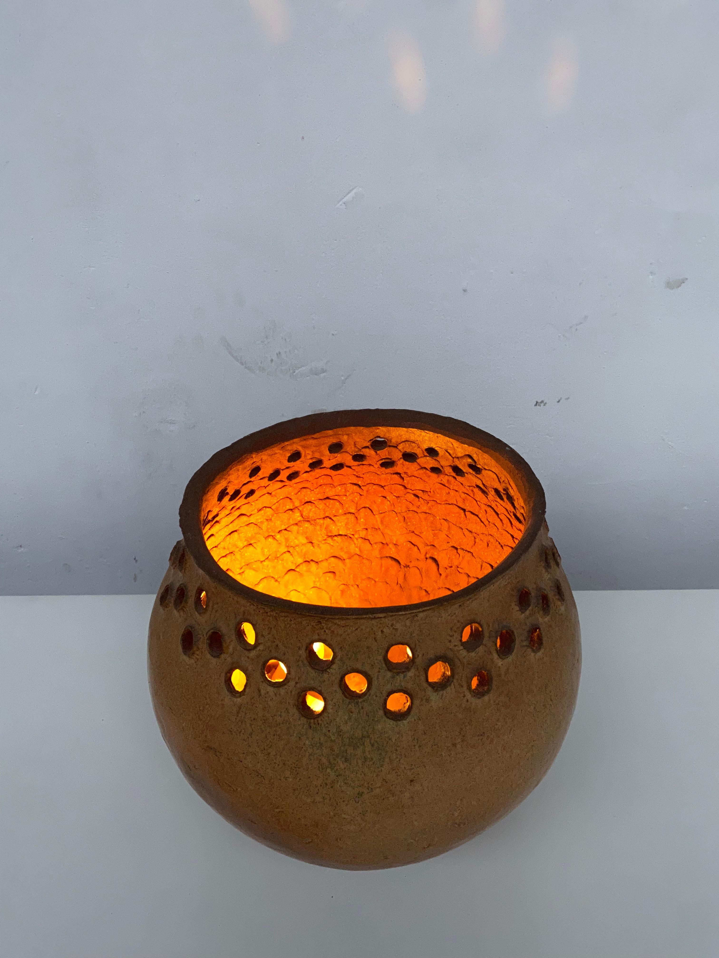 Beeindruckende Studio Pottery-Tischlampe aus Keramik, 1970er Jahre im Angebot 6