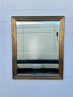 Impressive 1972 Chapman Large Solid Brass with Fluted Frame Wall Mirror