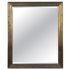 Impressive 1972 Chapman Large Solid Brass with Fluted Frame Wall Mirror