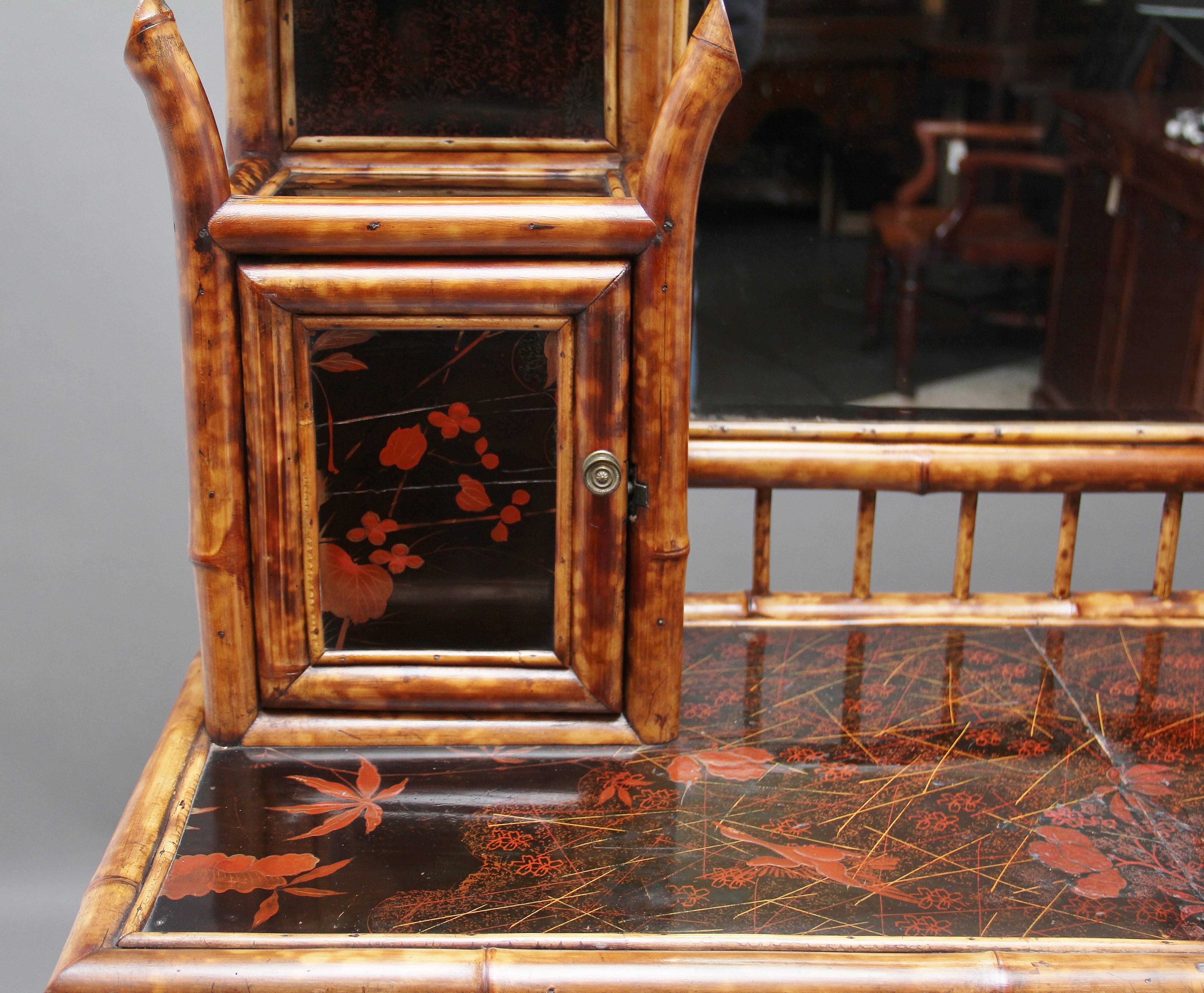 Impressive 19th Century Bamboo Cabinet 7