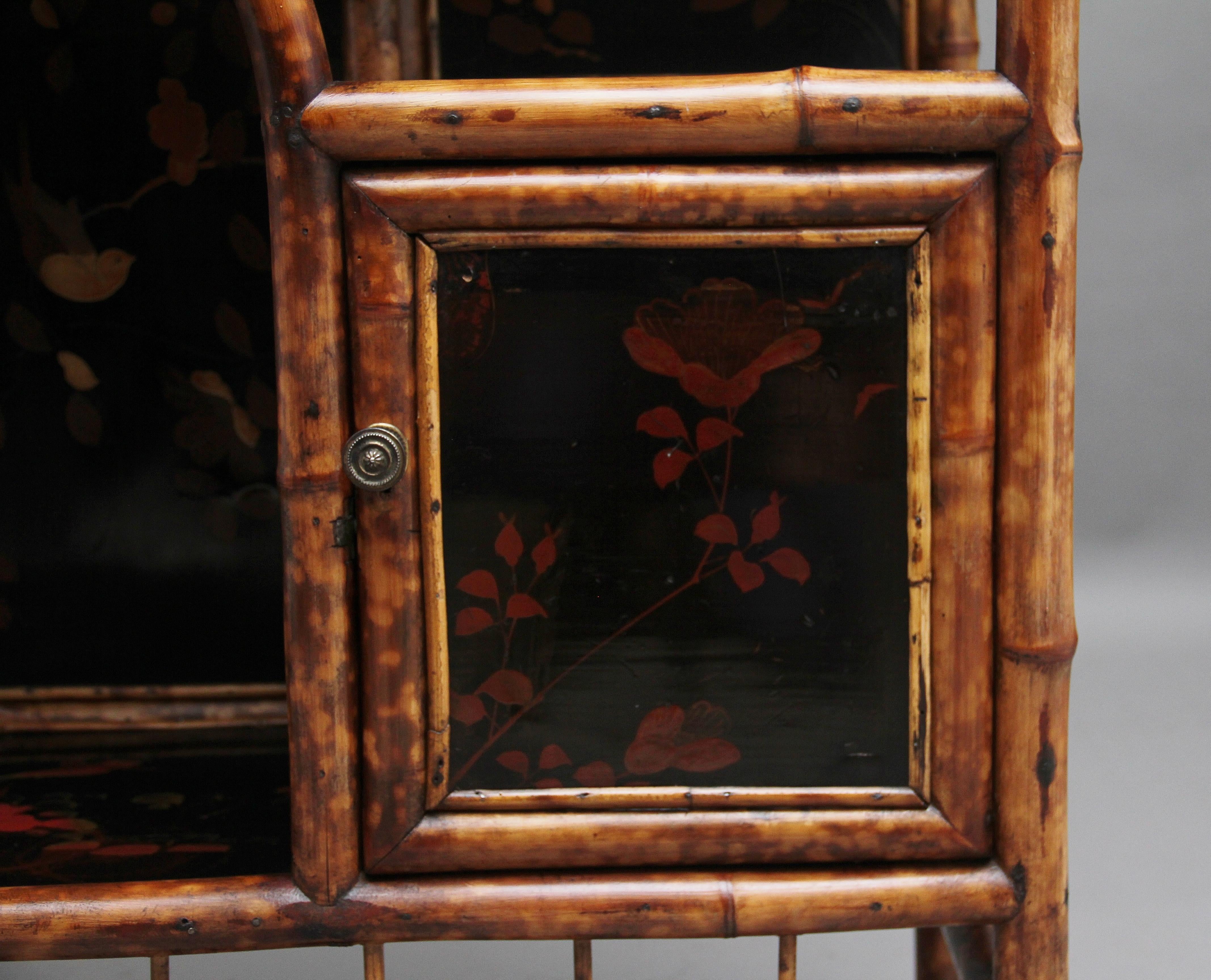 Impressive 19th Century Bamboo Cabinet 10