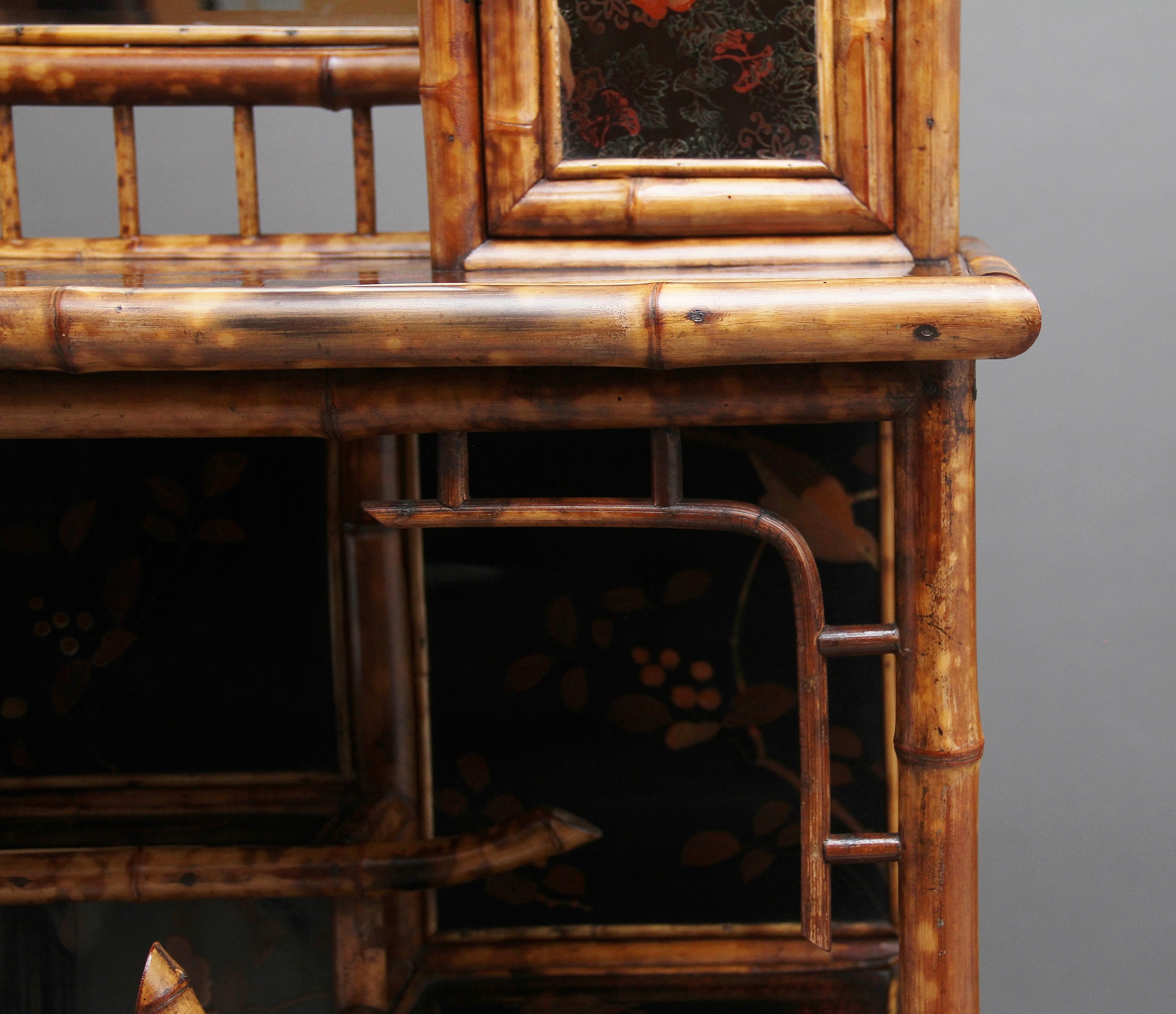 Impressive 19th Century Bamboo Cabinet 11