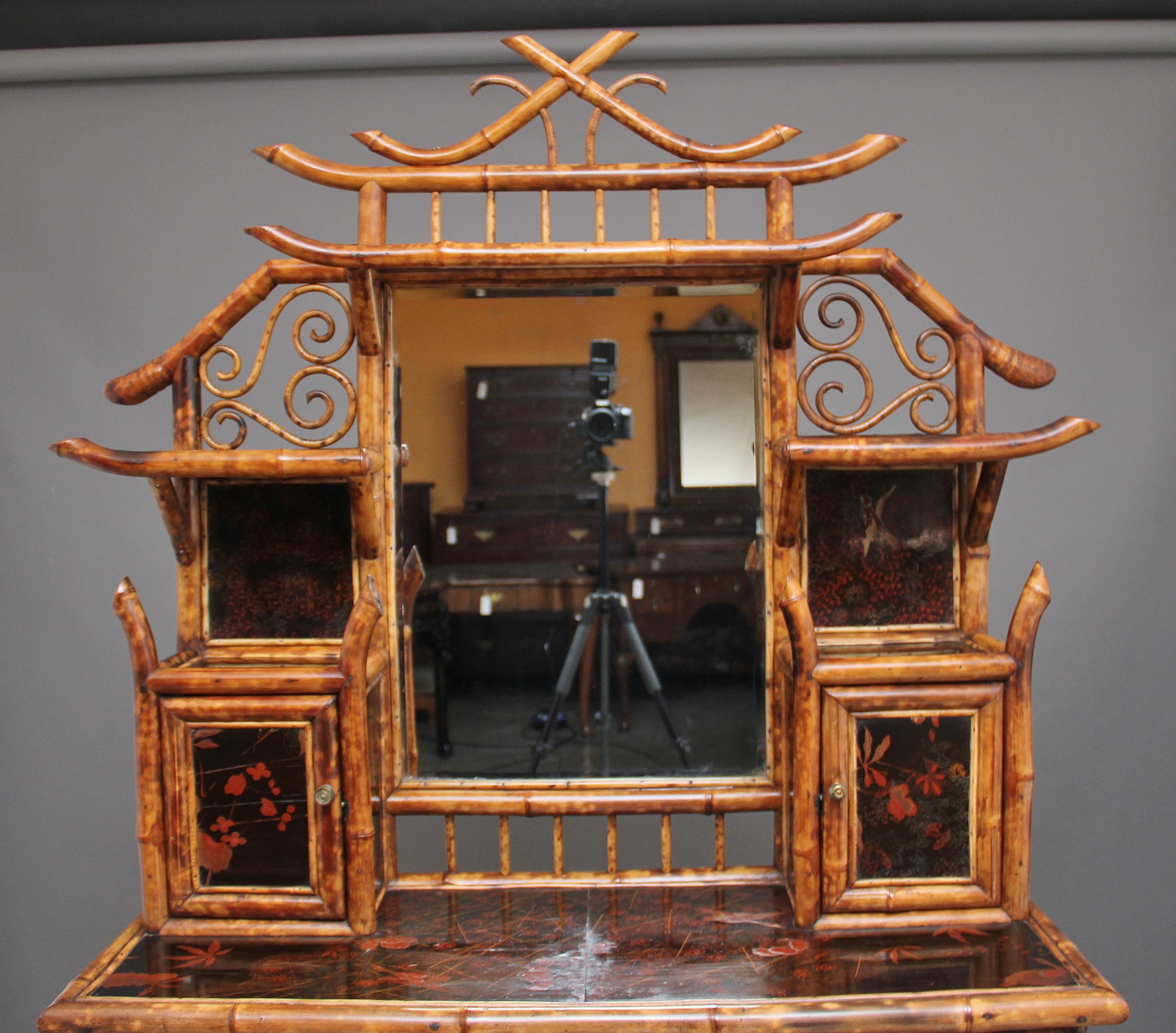 Impressive 19th Century Bamboo Cabinet 3